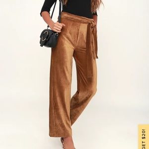 Lulus high waisted ribbed velvet pants
